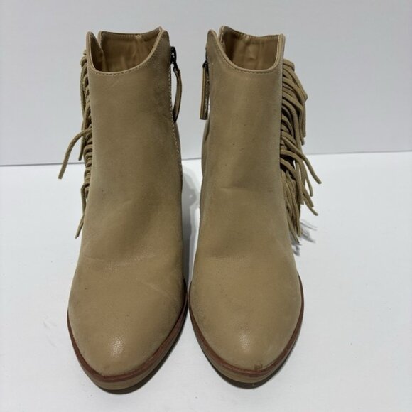 Mia Women’s Cisco Fringe Natural Ankle Booties, Size 8 M - Picture 3 of 6